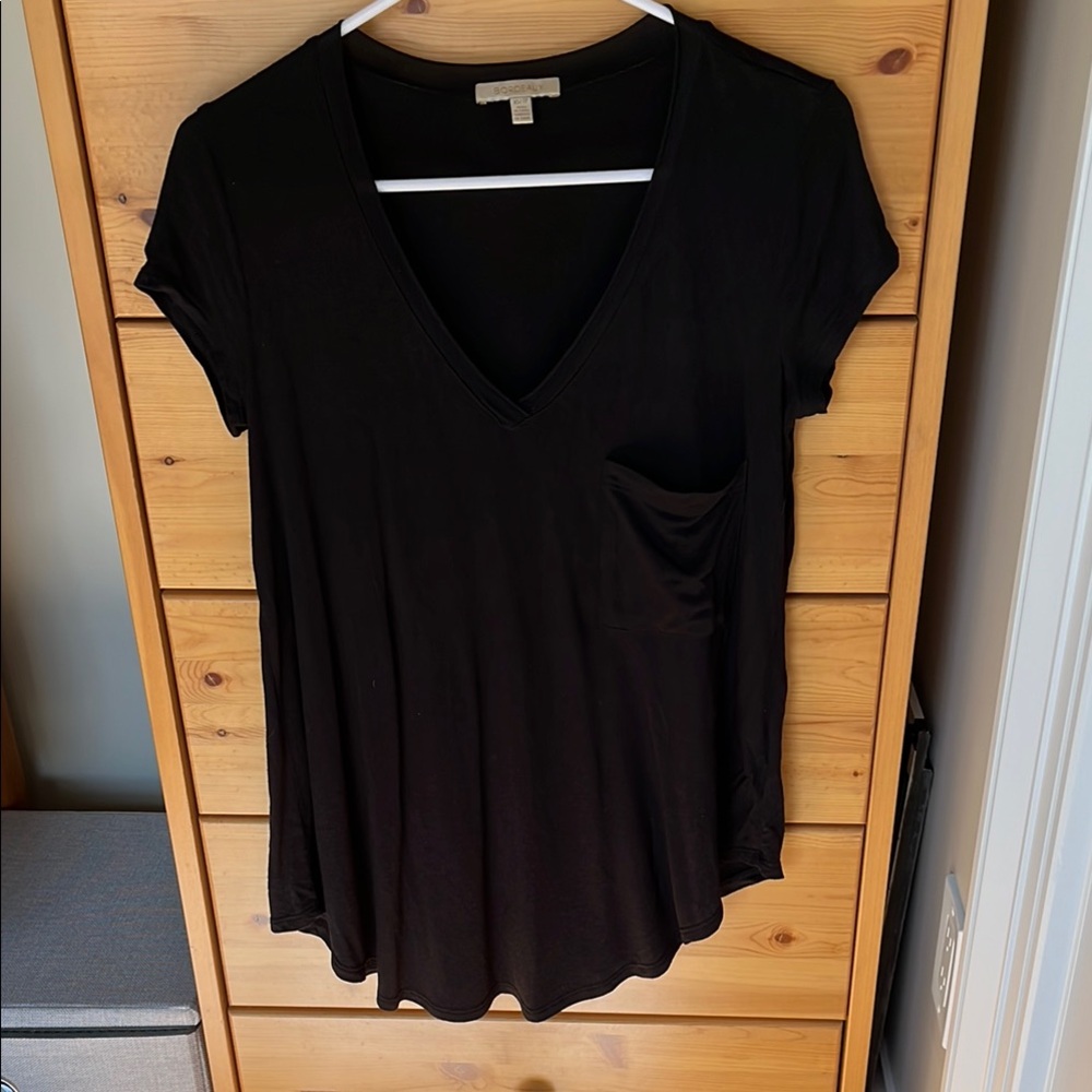 Bordeaux Black Short Sleeve Relaxed T-Shirt